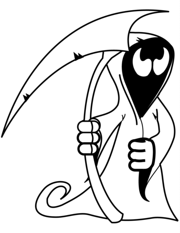 Cartoon Reaper Man Coloring Page